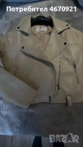 Дамско яке от еко кожа, носено два пъти, размер S