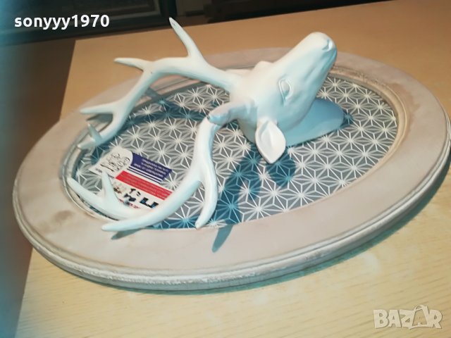 елен с рога в рамка-made in france-55х40х15см, снимка 9 - Колекции - 29842405