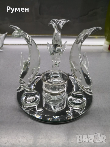 Свещници - кристал, дърво, стъкло, снимка 14 - Декорация за дома - 48382717