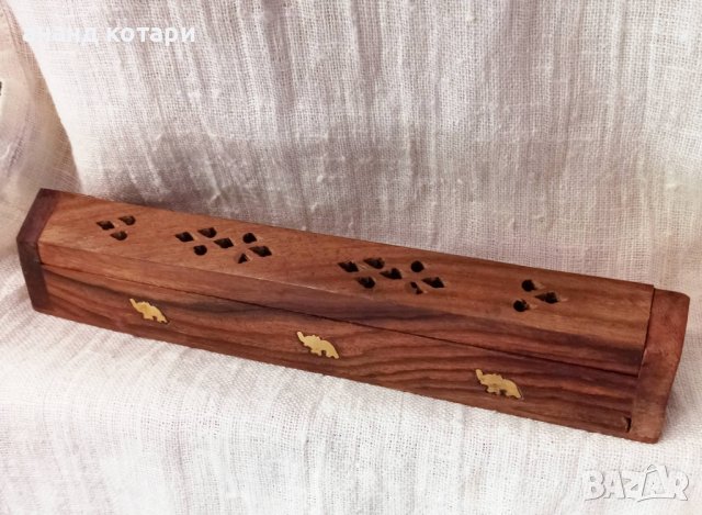 Дървена кутия за ароматни пръчици