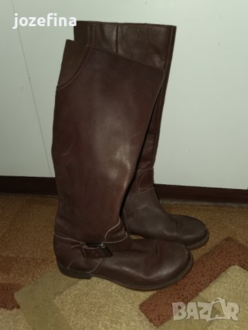 Маркови Кафяви ботуши естествена кожа ниска подметка, марка Reaction kenneth cole, снимка 6 - Дамски ботуши - 42527089