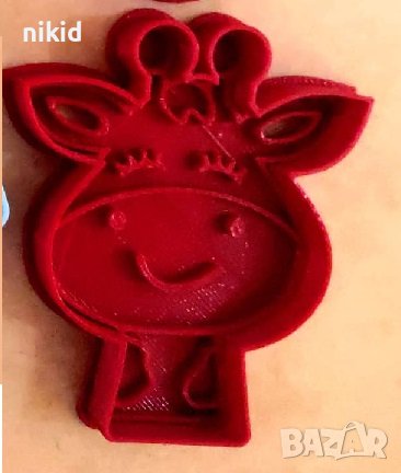 Жираф жирафче глава пластмасов резец форма фондан тесто бисквитки