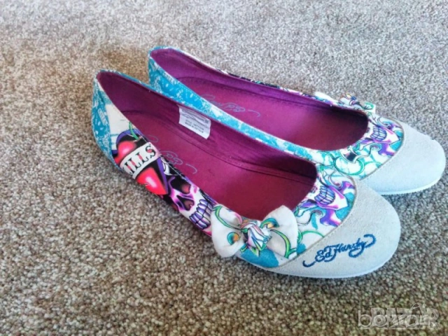 Ed Hardy оригинален сет чанта и обувки, снимка 3 - Дамски ежедневни обувки - 54350701