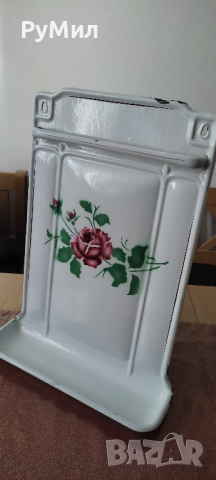 Емайлирана, стенна поставка/ закачалка за черпаци* Ретро* , снимка 3 - Антикварни и старинни предмети - 44648244