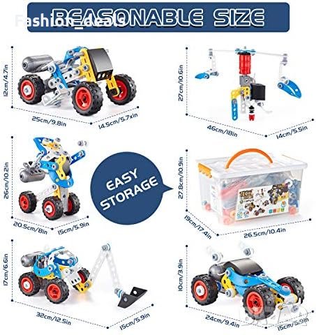 Нов Творчески комплект от 113 броя конструктор блокчета STEM Играчка Деца Подарък, снимка 3 - Конструктори - 42354362