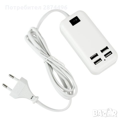 USB зарядно на 220V 15W 4 Port, снимка 6 - Оригинални зарядни - 30897189