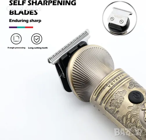 Професионална машинка за подстригване VGR V-962 с LCD дисплей и метален корпус, снимка 3 - Машинки за подстригване - 50389056