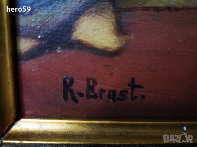 Картина масло-Rudolf Ernst/Търговец продава робиня на султан Baezit 2/, снимка 15 - Антикварни и старинни предмети - 30041390