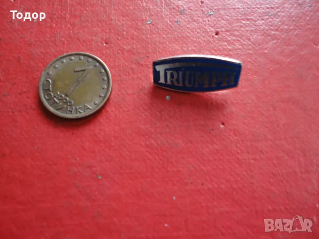 Мотоциклетна значка знак Triumph с емайл 