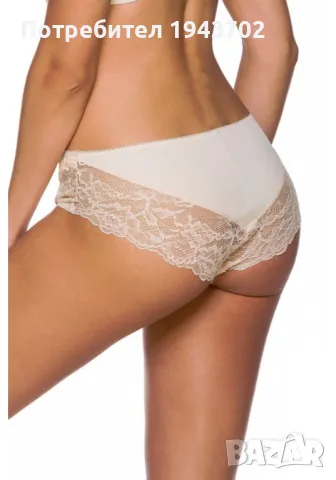 Бикини с дантела в бежов цвят 2273-74, снимка 3 - Бельо - 48340604