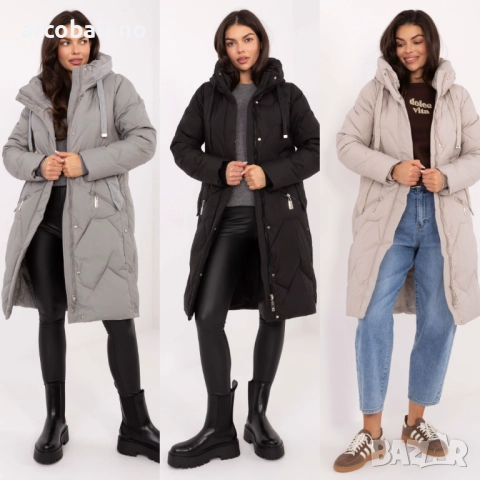Дамско дълго зимно яке, 3цвята 