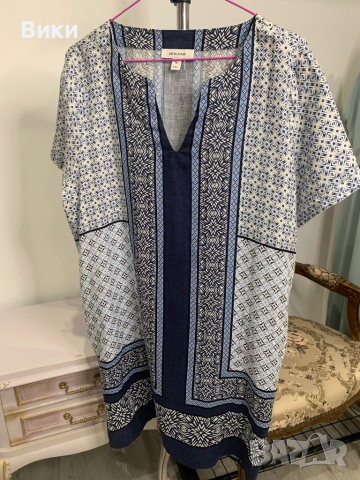 Туника/рокля в размер 16, подходяща за L-XL, снимка 6 - Рокли - 44653971