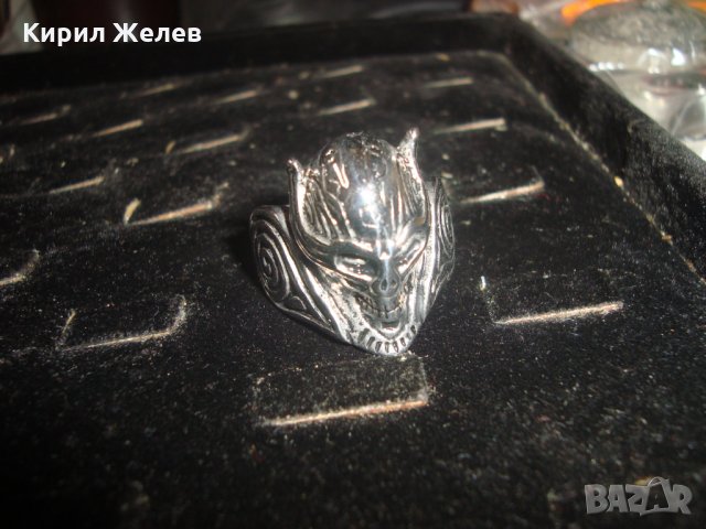 СТРАХОВИТ ХЕВИ-МЕТЪЛСКИ СТОМАНЕН ПРЪСТЕН НЕРЪЖДАЕМ НОВ 24977, снимка 8 - Пръстени - 34420054