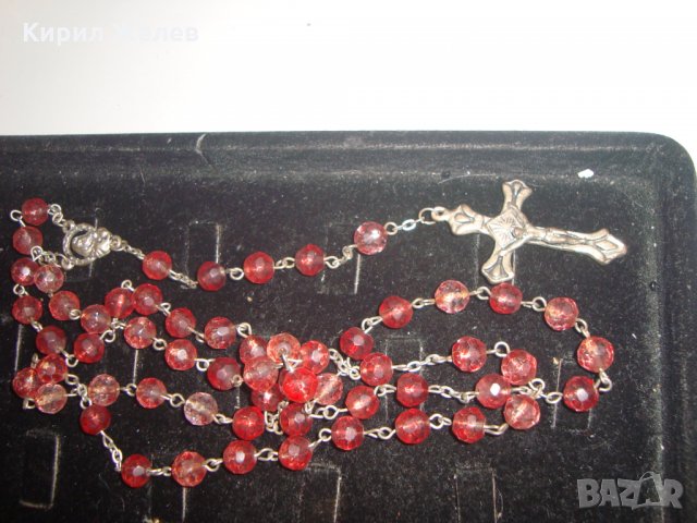 КАТОЛИЧЕСКА НАГРЪДНА МОЛИТВЕНА КРИСТАЛНА БРОЕНИЦА с КРЪСТЧЕ РАЗПЯТИЕ и ИКОНКА 16638, снимка 11 - Колиета, медальони, синджири - 30691371