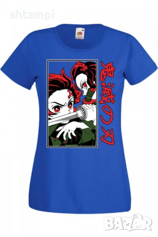 Дамска тениска Аниме Манга Demon Slayer Tanjiro Nezuko Fighting,Анимация,игра,Празник,Повод., снимка 4 - Тениски - 38058612