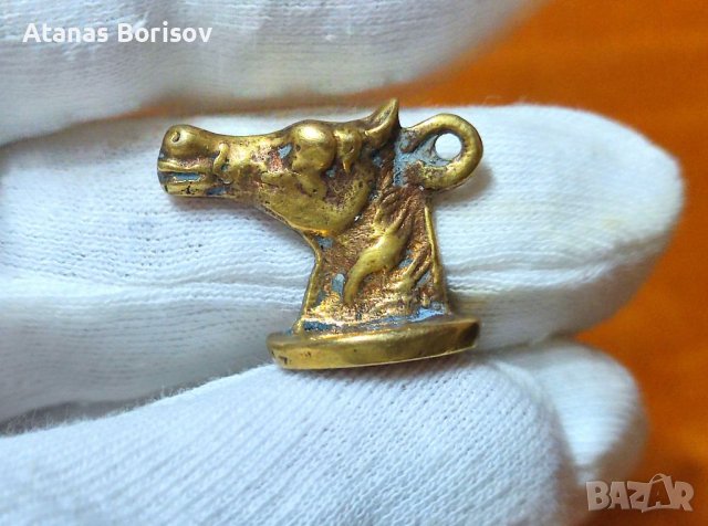 3бр. възрожденски лични бронзови печати 19 век, снимка 9 - Антикварни и старинни предмети - 38125826