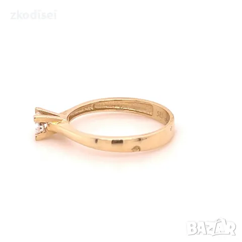 Златен дамски пръстен 1,94гр. 14кр.проба:585 размер:55 модел:4123-4, снимка 3 - Пръстени - 48596374