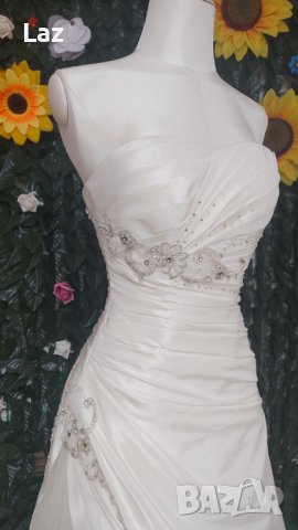 бюджетна сватбена булчинска рокля с обем, снимка 7 - Сватбени рокли - 42101888