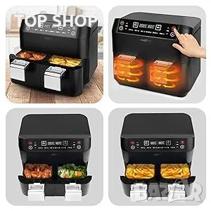 Еър фраер, Фритюрник с горещ въздух MAXXMEE Двойна кошница 7,6 литра, снимка 2 - Фритюрници - 49105960