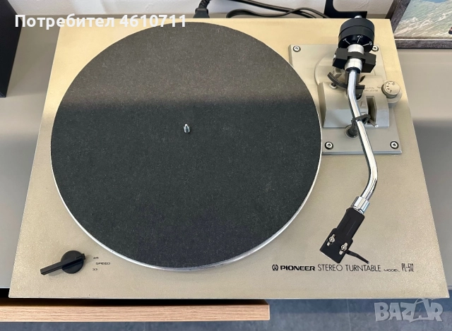 Грамофон Pioneer PL 512 Видео, снимка 3 - Грамофони - 52504138