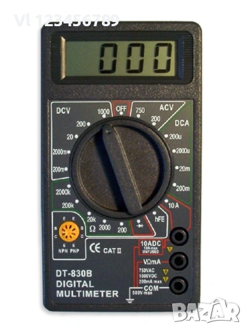 Цифров мултимер / мултицет "Digital Multimeter DT-832" , снимка 2 - Други инструменти - 53977236