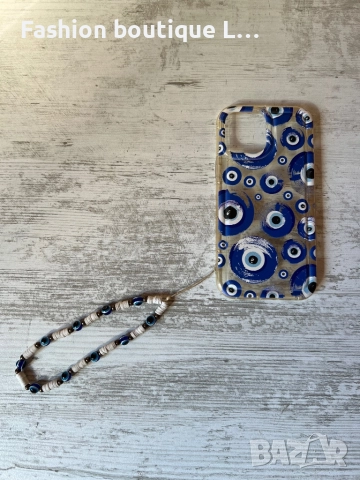 Кейс / калъф за айфон 13 про макс прозрачен модел със сини очи против уроки с връзка за китката 👁️ , снимка 4 - Калъфи, кейсове - 52088725