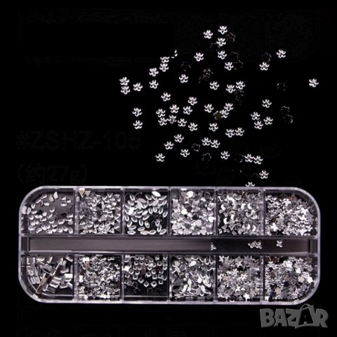 Палитра сребристи фигури за декорация Т22