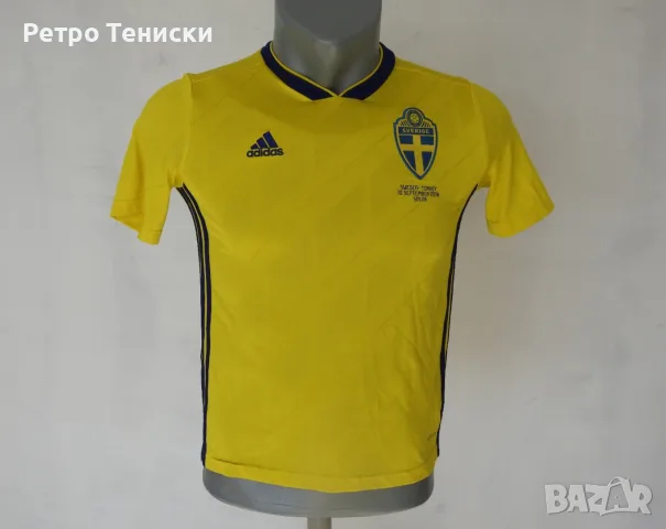 Тениска Sweden — Домакински adidas — Деца размер M Жълто (сезон 2018)