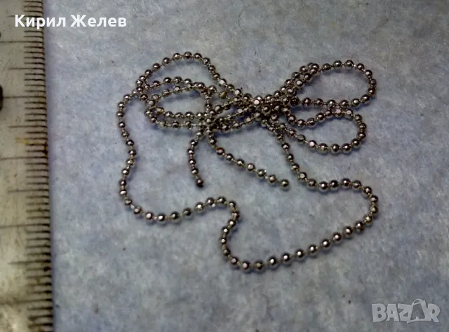 НЕЖНА ФИНА ВЕРИЖКА от БЛАГОРОДНА СТОМАНА с БЯЛА ПОЗЛАТА и НУЖДА от ЗАКОПЧАЛКА 49747, снимка 5 - Колиета, медальони, синджири - 49757258