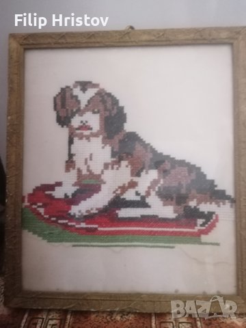 Гоблен ръчна изрботка, снимка 3 - Антикварни и старинни предмети - 37481844