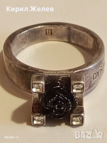 Дизайнерски сребърен пръстен DYRBERG/KERN с декоративна Роза и кристали ювелирна изработка 51799, снимка 12 - Пръстени - 52982463