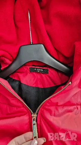 Червено зимно яке с колан!, снимка 7 - Якета - 49089727