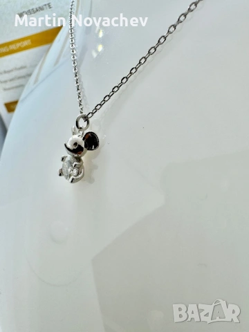 Сребърно колие с мойсанит (Диамант) 0.5 карата, снимка 4 - Колиета, медальони, синджири - 53012330