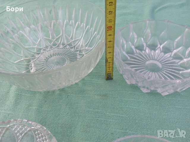 Стари кристални купи, снимка 11 - Чинии - 36409895