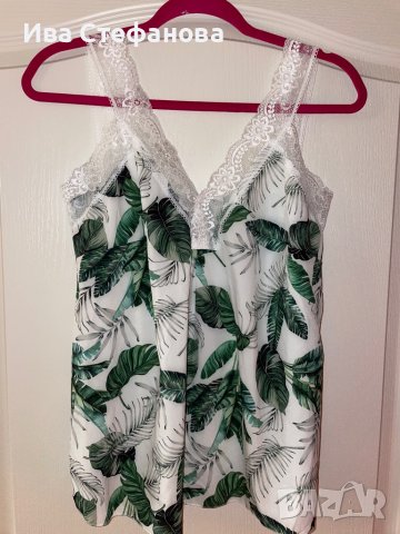 Нов страхотен потник с екзотични зелени листа 