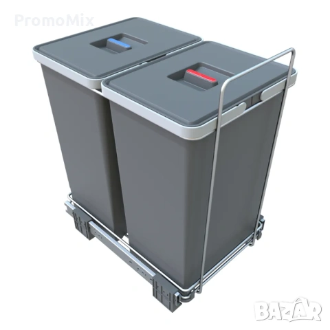 Кош за отпадъци Elletipi Ecofil PF01 44B2 2x24л За вграждане в чекмедже кош за боклук разделно , снимка 3 - Други стоки за дома - 54327642