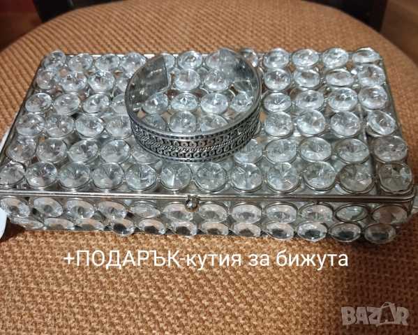 ПРОМО: 2 масивни сребърни ръчно изработени гривни+подарък кутия за бижута, снимка 2 - Гривни - 53156414