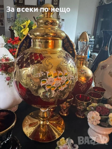 Murano Italy 1961 - ръчно рисувана бонбониера с капак Код P2102, снимка 13 - Декорация за дома - 54042064