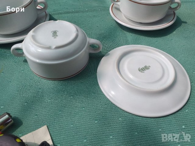 Порцеланови купи с чинийки, снимка 7 - Чинии - 33960999
