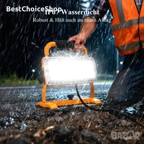 LED работна лампа 6500LM IP67 85-277V щепсел и ключ – 5000K, снимка 10 - Други инструменти - 53927125