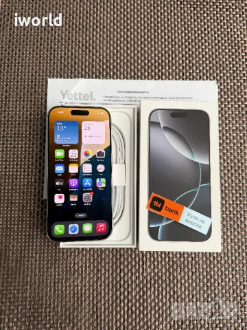 НОВ❗️ 36 МЕС. Гаранция❗️ 100%🔋❗️iPhone 16 Pro Лизинг от 30€/мес ❗️White  Titanium❗️128GB , снимка 12 - Apple iPhone - 54291738
