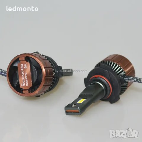 Новата V6 LED крушка H7 - Мощност от 55W, 8000LM, 5700K