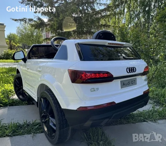 Акумулаторен джип Audi Q7 12V с меки гуми с Кожена седалка , снимка 15 - Детски велосипеди, триколки и коли - 48292867