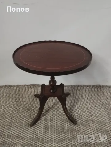 Антична махагонова масичка, снимка 4 - Маси - 48485932