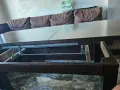 Дървена маса, разтегателна и повдигаща се. Става за трапезна и холна., снимка 11