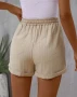 Дамски стилни ежедневни къси панталони с връзки и еластична талия, снимка 5
