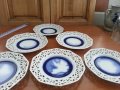 Ретро порцеланови десертни чинии чинийки рязан порцелан, снимка 3