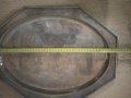 посребрена месингова табла,поднос арт нуво, снимка 3