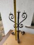Стар свещник от ковано желязо 3ка-54см, снимка 2