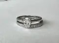 Оригинален Tiffany & Co. платинен пръстен с диаманти – PT950, снимка 4